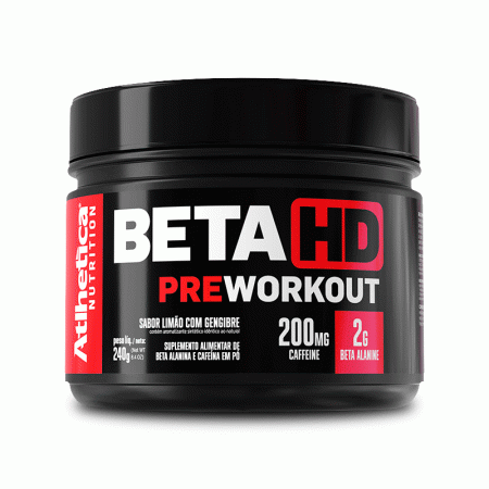 Beta HD Pre Workout Limão Gengibre 240g - Atlhetica