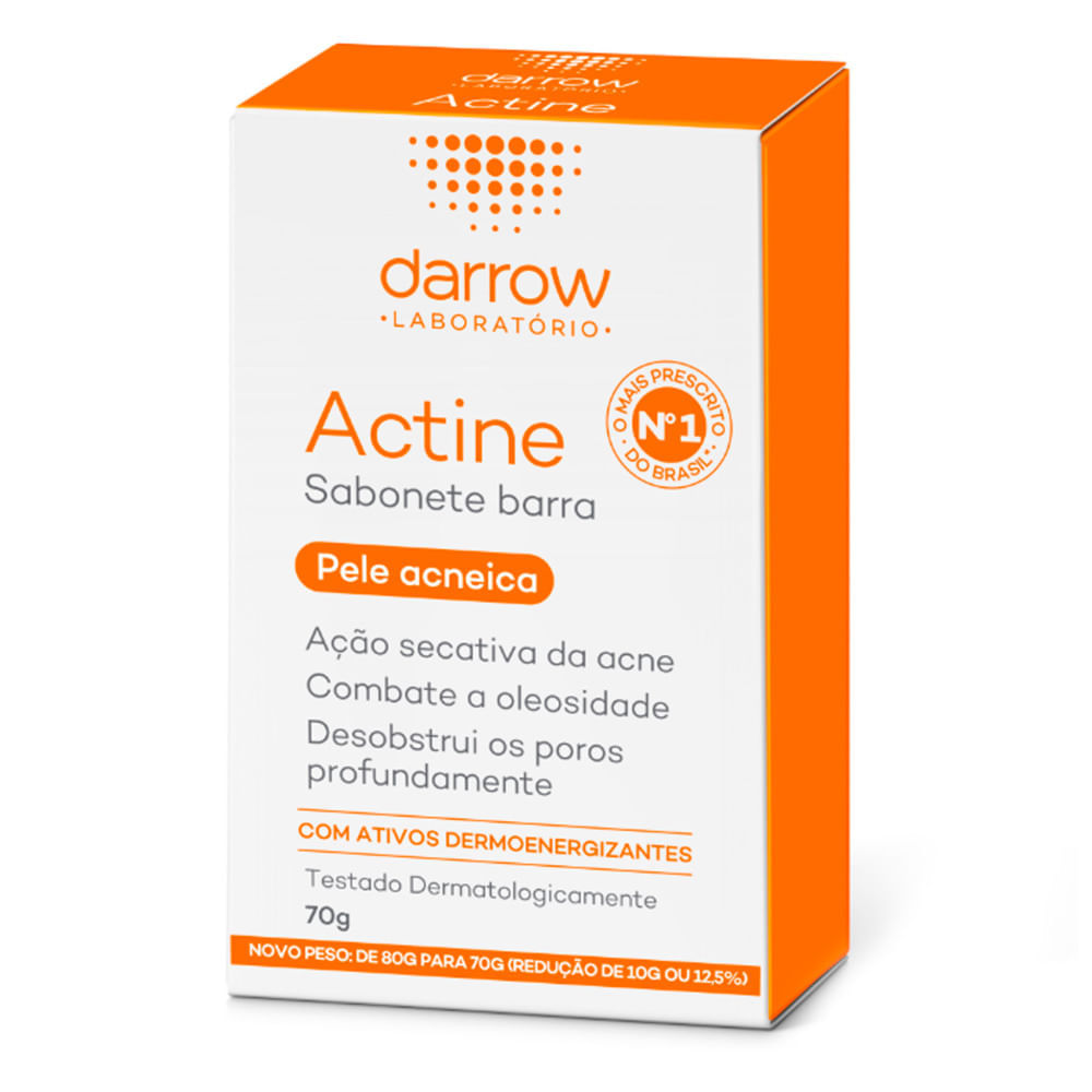 Sabonete em Barra Actine Pele Acneica 70g Menor preço em Sabonete em Barra Actine Pele Acneica 70g