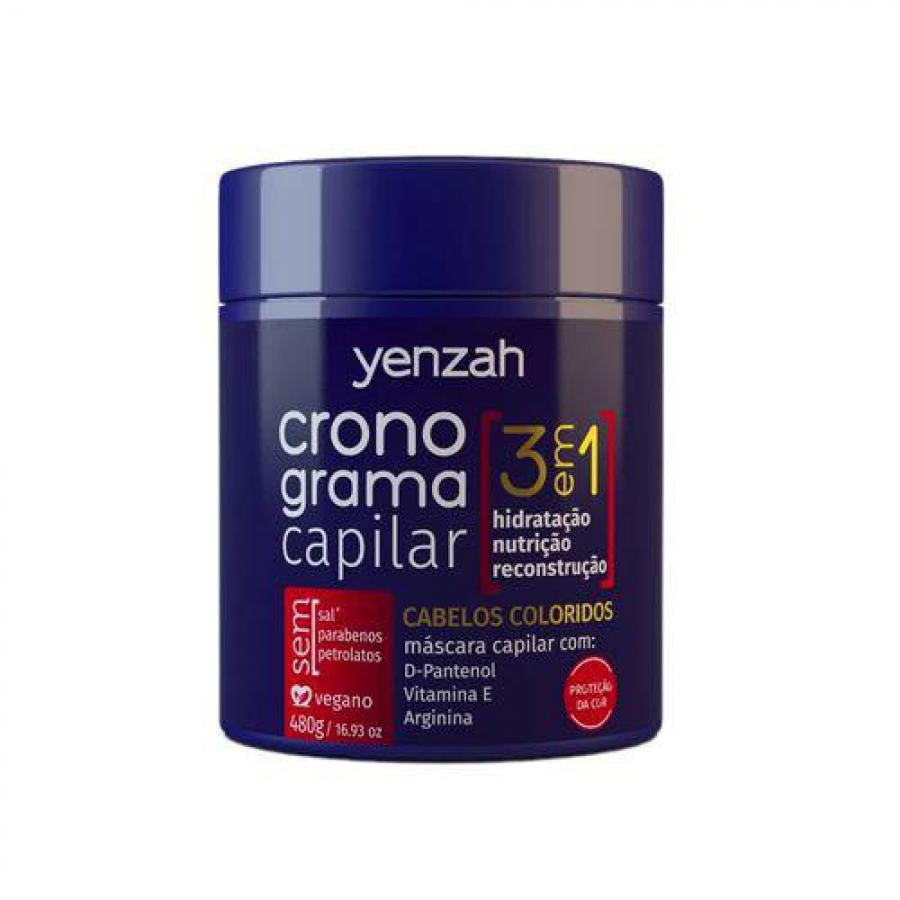 Mascara cronograma capilar 3 em 1 coloridos - 480g Menor preço em Mascara cronograma capilar 3 em 1 coloridos - 480g
