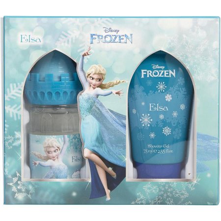 Cx De Presente Feminino Frozen Disney Elsa Disney Eau De Toilette Spray 50 Ml (Castle Packaging) + Gel De Banho 75 Ml