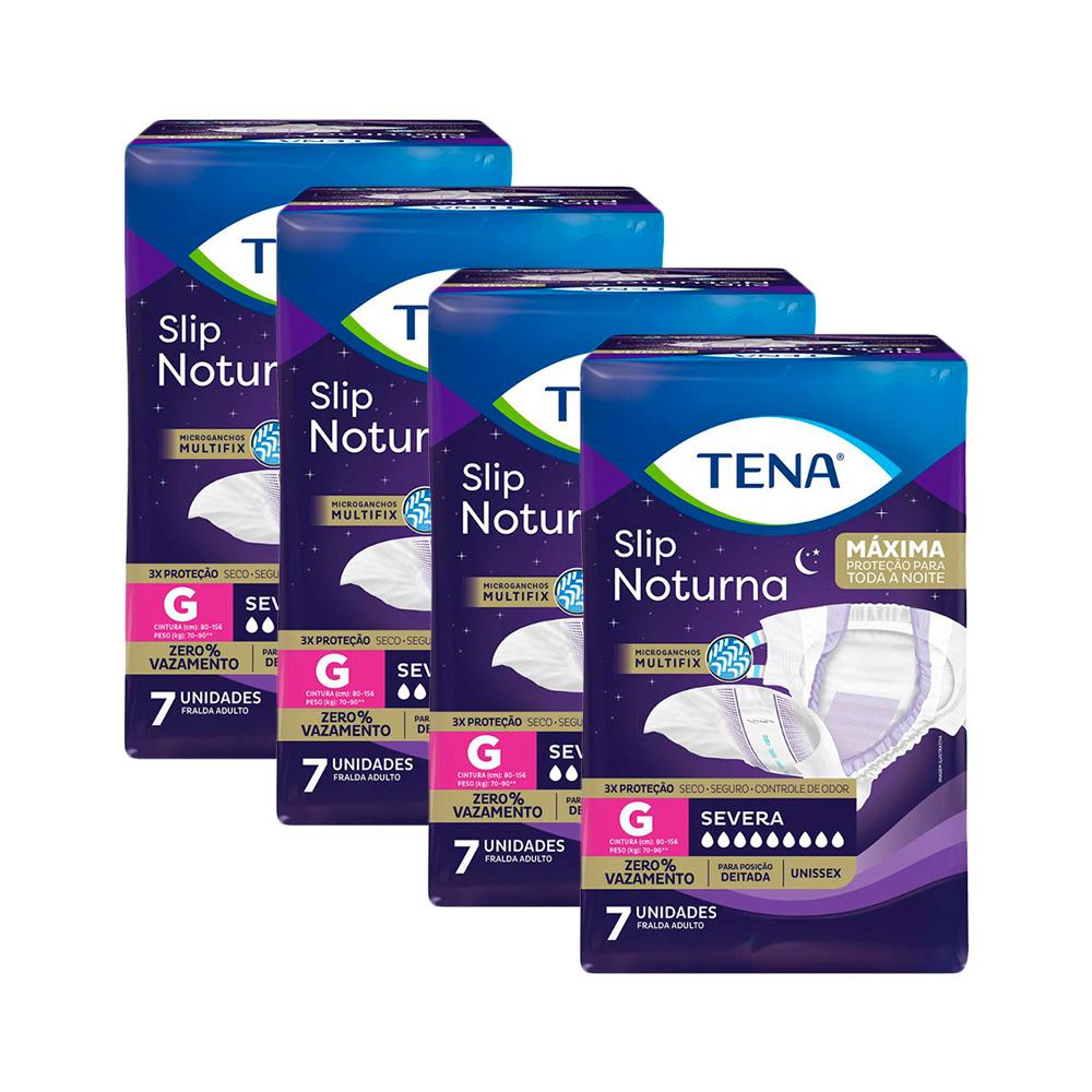 Kit 4 Fraldas Geriátricas Tena Noturna G 28 unidades Menor preço em Kit 4 Fraldas Geriátricas Tena Noturna G 28 unidades