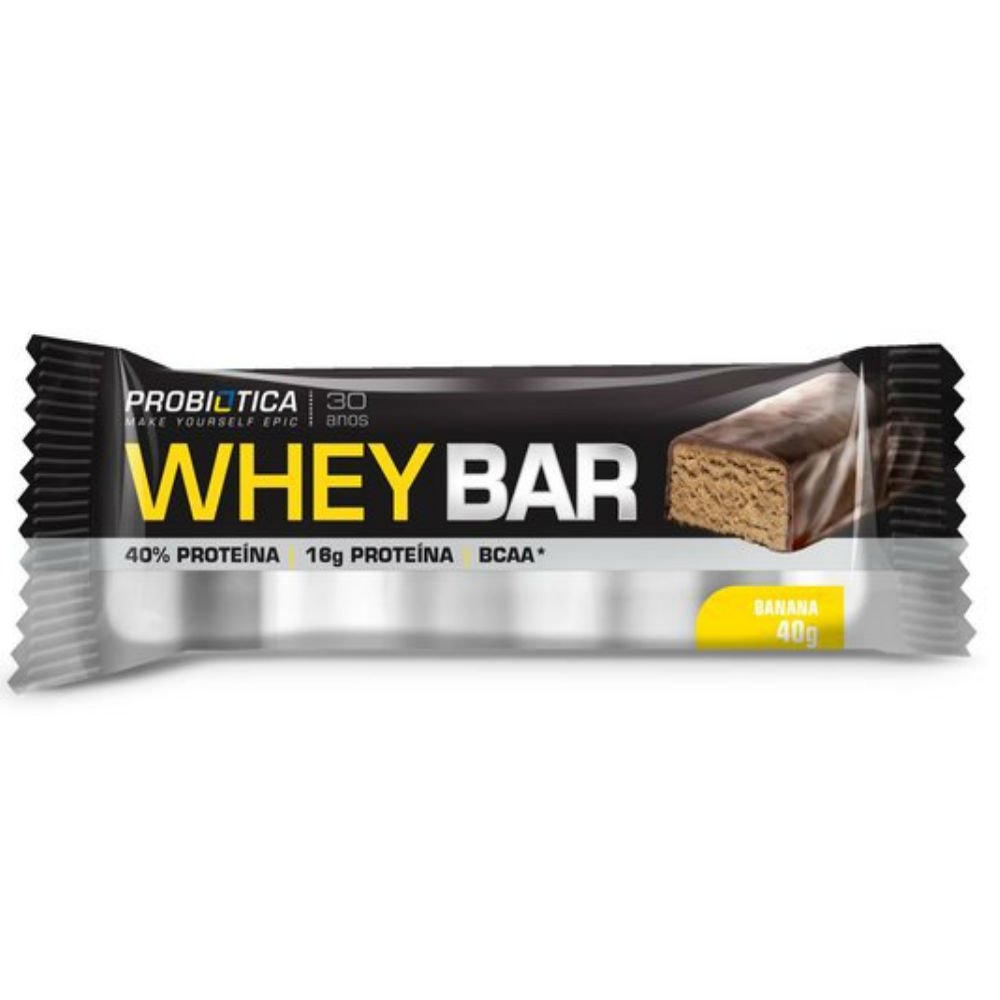 Whey Bar Low Carb Banana 40g Probiótica Menor preço em Whey Bar Low Carb Banana 40g Probiótica