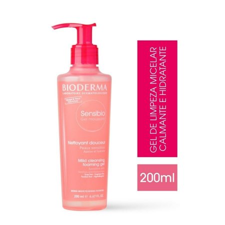 Sensibio Gel Moussant Bioderma - Sabonete para lavar face peles sensiveis e avermelhadas como pós procedimentos estético