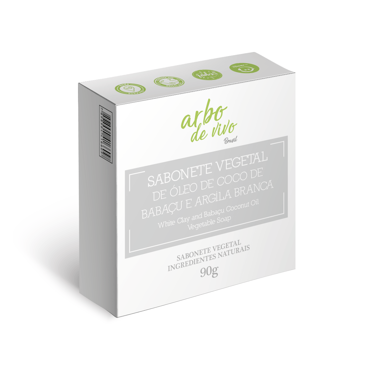 Sabonete Vegetal e Vegano de Óleo de Coco Babaçu e Argila Branca – 90g Menor preço em Sabonete Vegetal e Vegano de Óleo de Coco Babaçu e Argila Branca – 90g