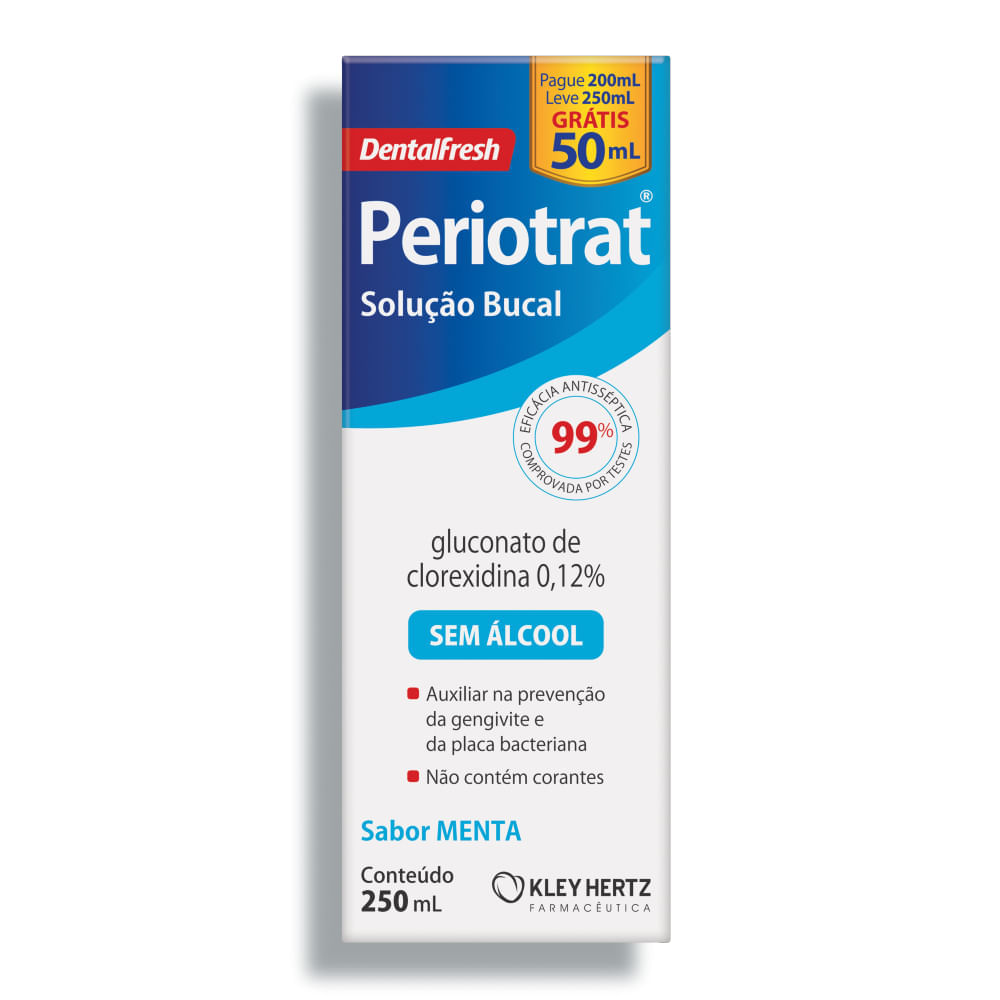 Solução Bucal Periotrat Kley Hertz Menta S/Álcool 250ml Menor preço em Solução Bucal Periotrat Kley Hertz Menta S/Álcool 250ml