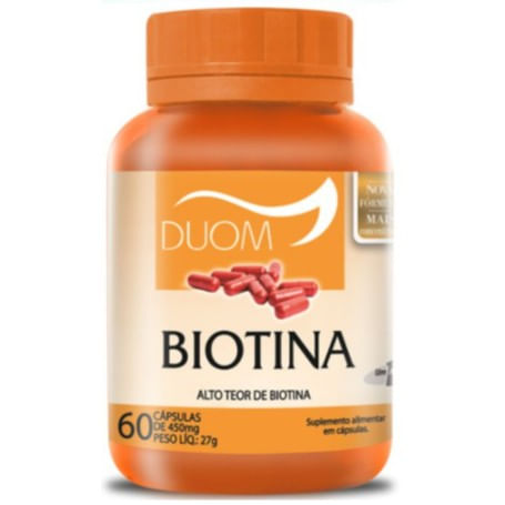 Biotina Vitamina B7 1 Cápsula Ao Dia - Saúde do Cabelo, Pele e Unhas Duom 60 Capsulas Menor preço em Biotina Vitamina B7 1 Cápsula Ao Dia - Saúde do Cabelo, Pele e Unhas Duom 60 Capsulas