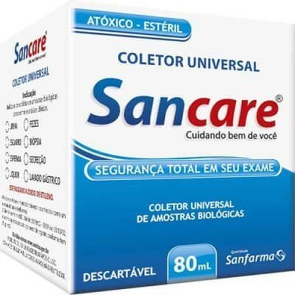 Coletor Universal Sanfarma C/ Caixa Menor preço em Coletor Universal Sanfarma C/ Caixa