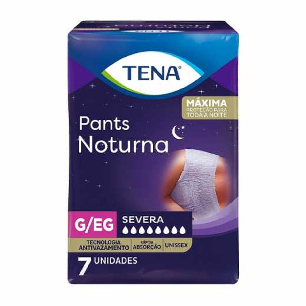 Roupa Íntima Descartável Tena Pants Noturno EG C/7 UNI Menor preço em Roupa Íntima Descartável Tena Pants Noturno EG C/7 UNI