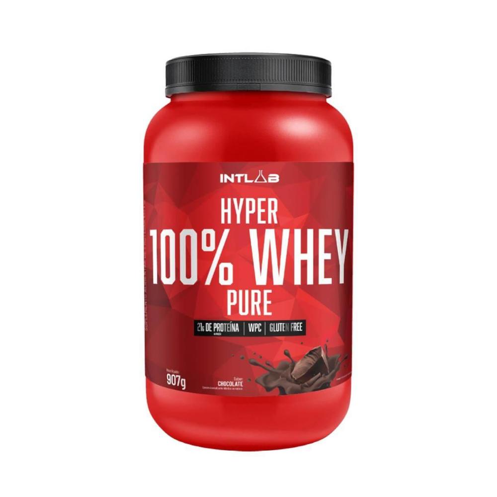 Whey Concentrado Hyper Whey 100% Pure 907g Chocolate Intlab Menor preço em Whey Concentrado Hyper Whey 100% Pure 907g Chocolate Intlab