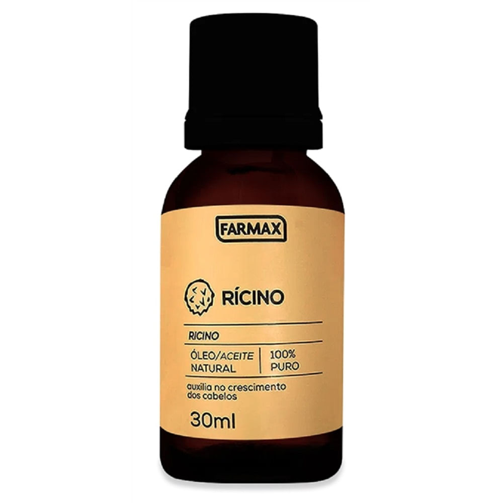 Óleo de Rícino 100% Puro Farmax 30ml Menor preço em Óleo de Rícino 100% Puro Farmax 30ml