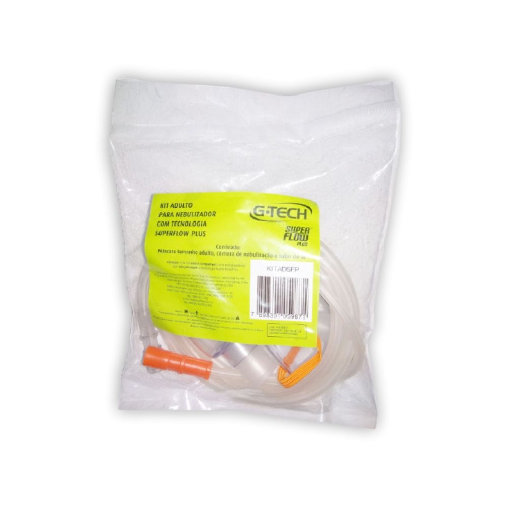 Kit Máscara para Nebulização Superflow Plus Adulto G-Tech Menor preço em Kit Máscara para Nebulização Superflow Plus Adulto G-Tech
