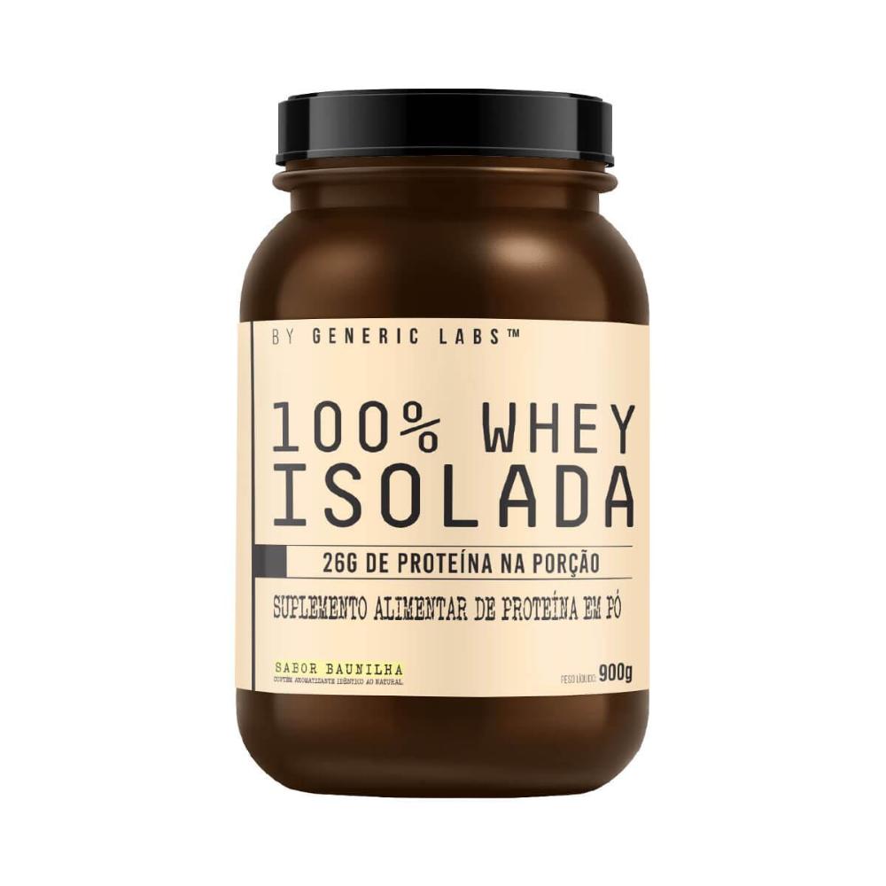Whey Isolate 900g Baunilha Generic Labs Menor preço em Whey Isolate 900g Baunilha Generic Labs