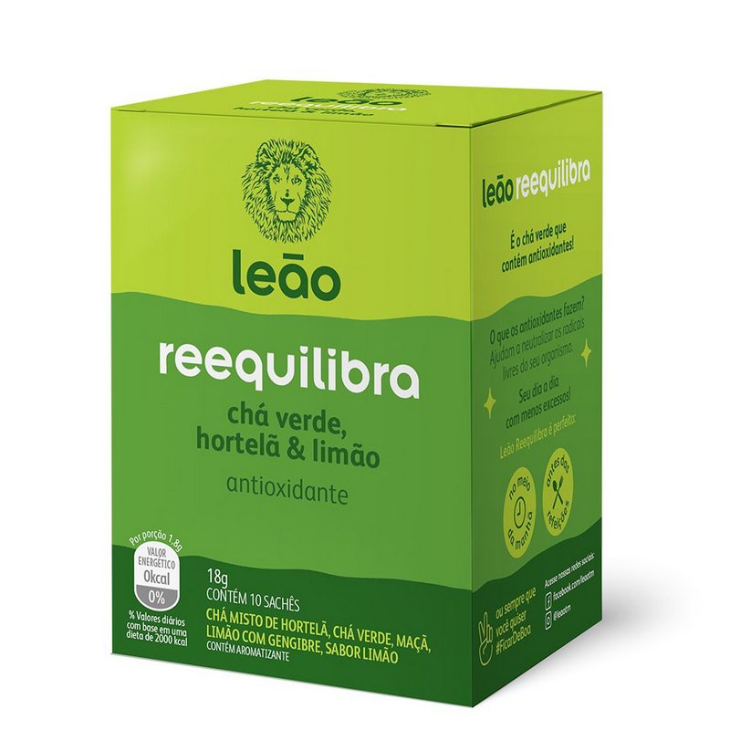 Chá Leão Funcionais Reequilibra - 10 unidades Menor preço em Chá Leão Funcionais Reequilibra - 10 unidades
