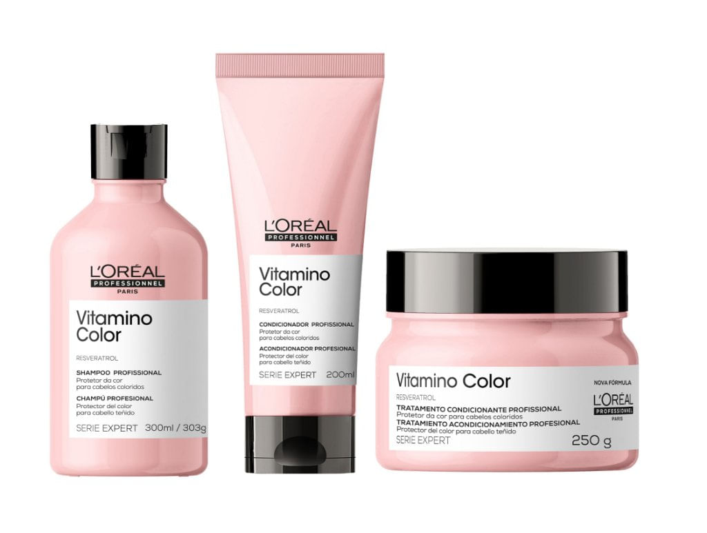 Kit L'Oréal Vitamino Color - Shampoo, Condicionador e Máscara Menor preço em Kit L'Oréal Vitamino Color - Shampoo, Condicionador e Máscara