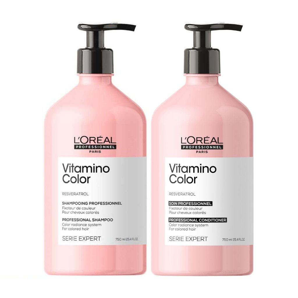 Kit L'Oréal Vitamino Color - Shampoo e Condicionador 750ml Menor preço em Kit L'Oréal Vitamino Color - Shampoo e Condicionador 750ml