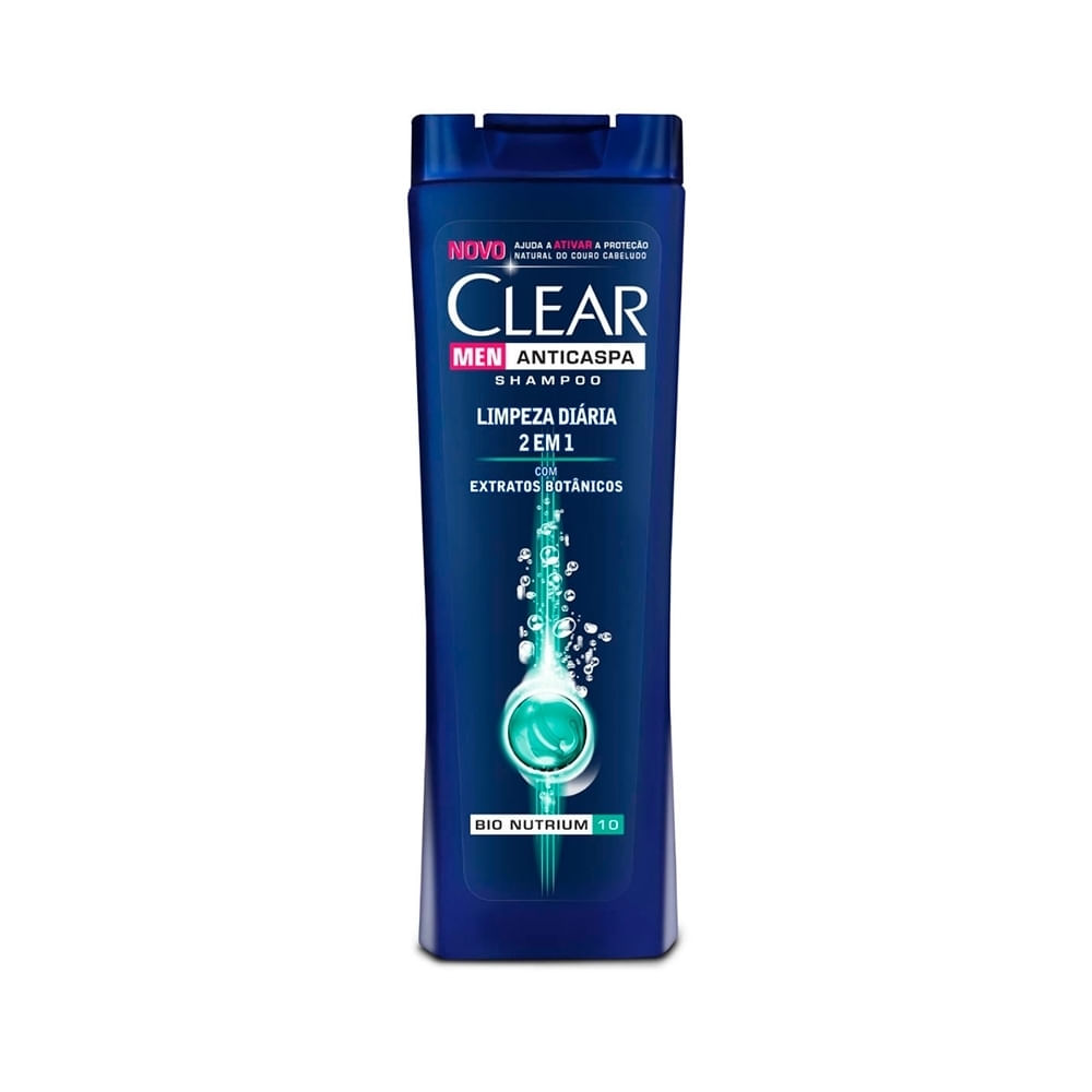 Shampoo Clear Anticaspa Men 2 Em 1 Limpeza Diaria 400ml Menor preço em Shampoo Clear Anticaspa Men 2 Em 1 Limpeza Diaria 400ml