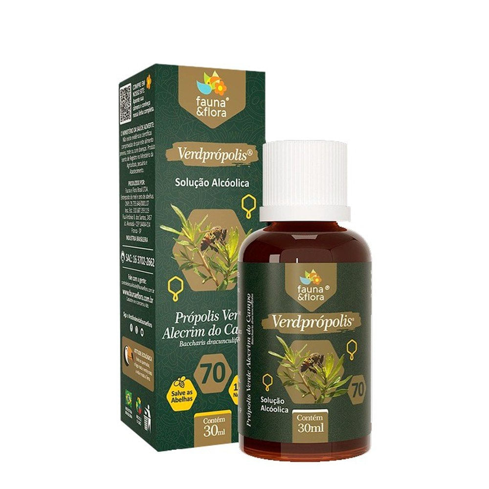 Própolis Verde Alcoólico 70% 30ml - Antiviral - Imunidade Menor preço em Própolis Verde Alcoólico 70% 30ml - Antiviral - Imunidade