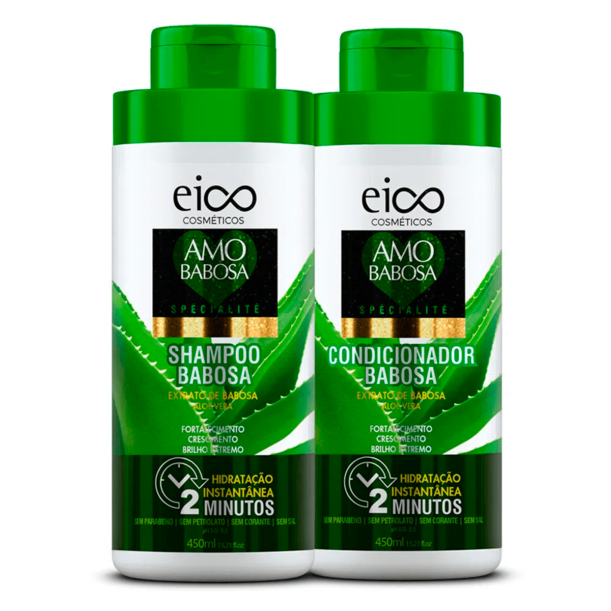 Kit Eico Amo Babosa Shampoo + Condicionador Menor preço em Kit Eico Amo Babosa Shampoo + Condicionador