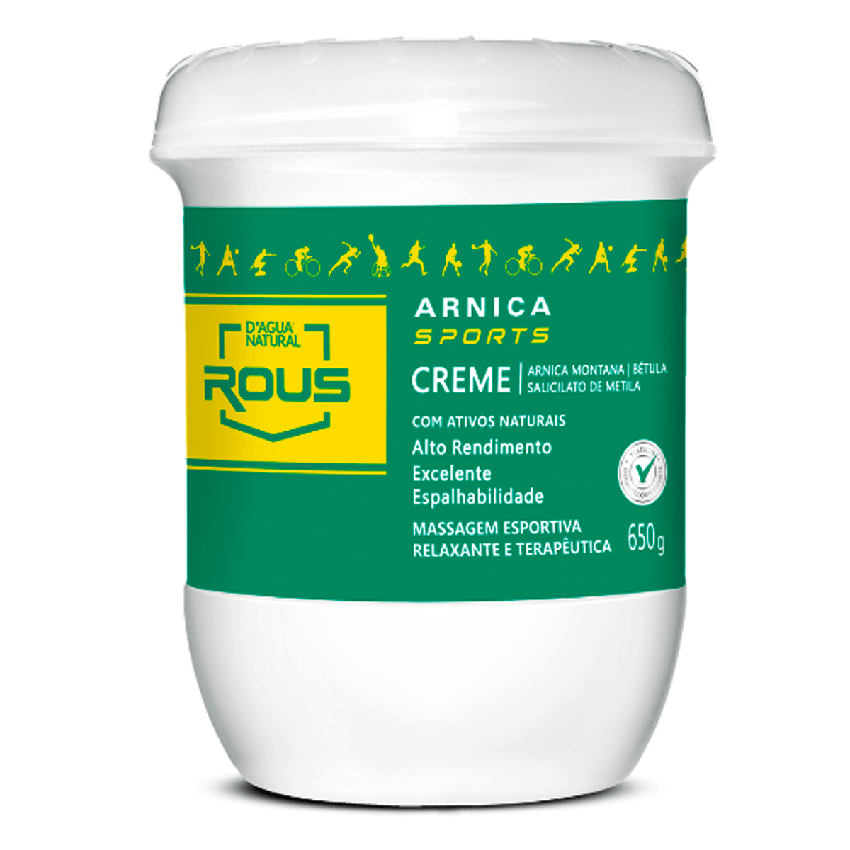 Creme de Massagem ROUS Arnica Sports D'agua Natural 650gr Menor preço em Creme de Massagem ROUS Arnica Sports D'agua Natural 650gr
