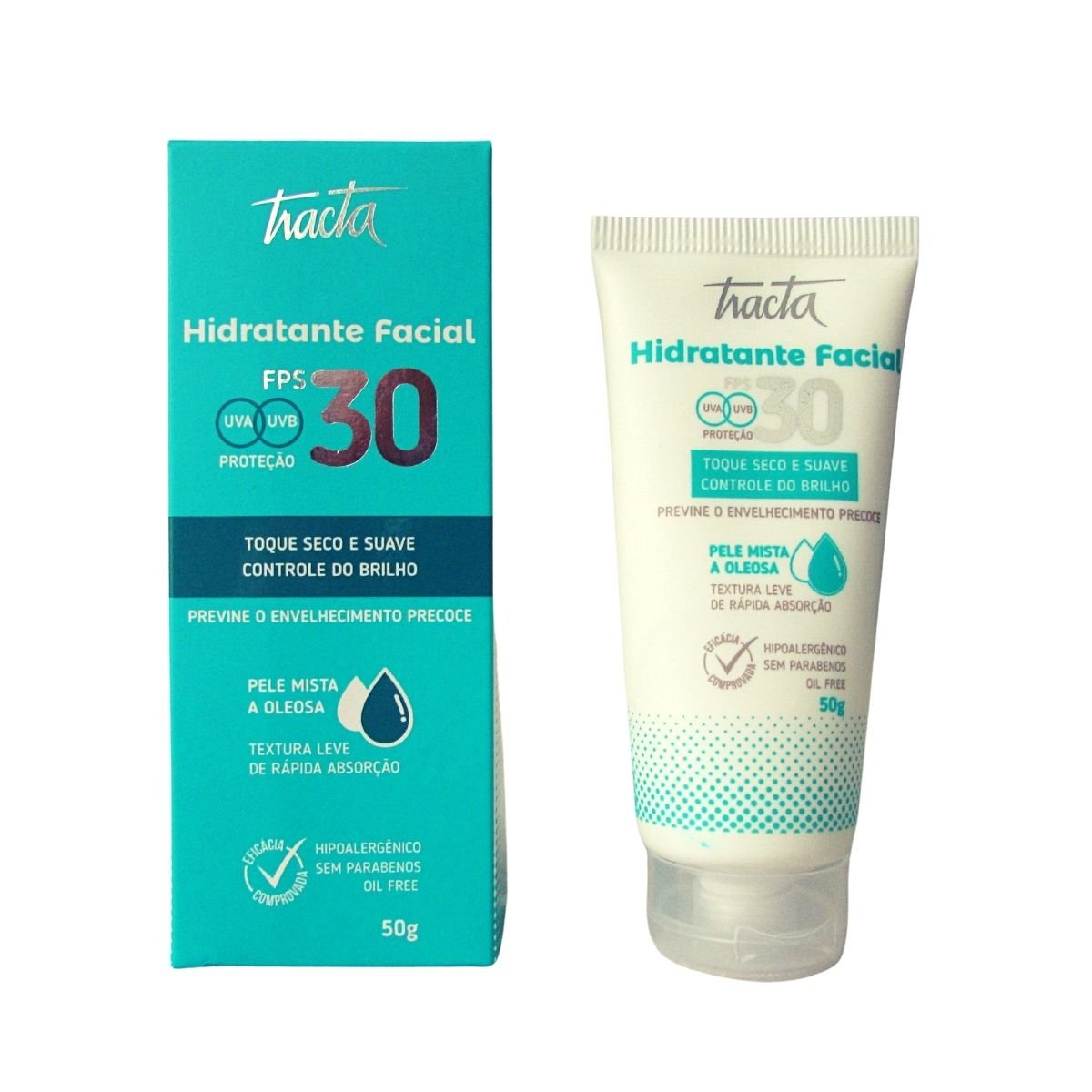 Hidratante Facial Tracta FPS30 - 50g Hipoalergênico Menor preço em Hidratante Facial Tracta FPS30 - 50g Hipoalergênico