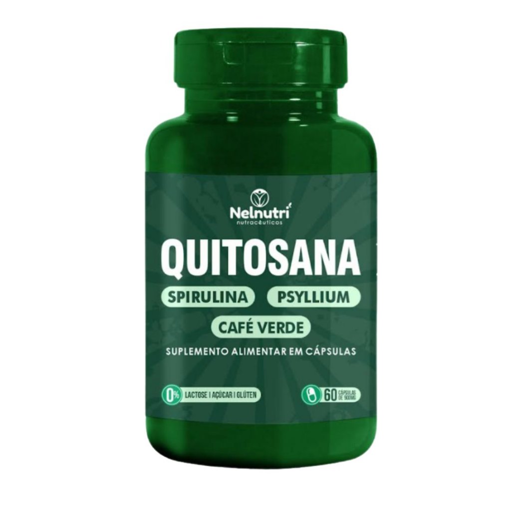 Quitosana Spirulina Psyllium Café Verde 60 Cáps - Nelnutri Menor preço em Quitosana Spirulina Psyllium Café Verde 60 Cáps - Nelnutri
