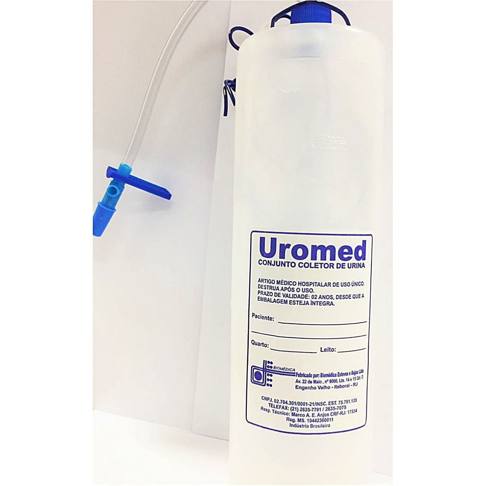 Conjunto Coletor de Urina Uromed - 1.200 ml Menor preço em Conjunto Coletor de Urina Uromed - 1.200 ml
