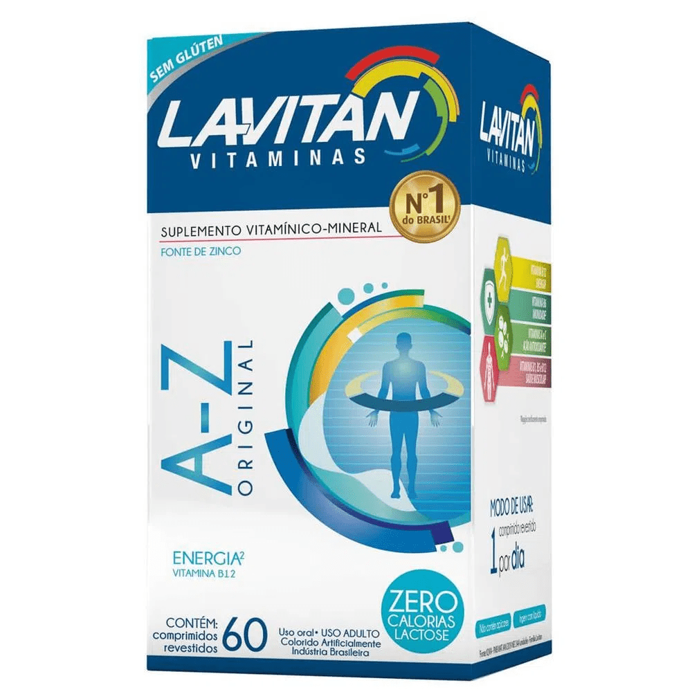 Lavitan A-Z Original Suplemento Vitamínico 60 comprimidos Menor preço em Lavitan A-Z Original Suplemento Vitamínico 60 comprimidos
