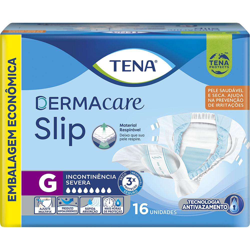 Fralda Geriátrica Tena Dermacare Slip Ultra G com 16 unidades Menor preço em Fralda Geriátrica Tena Dermacare Slip Ultra G com 16 unidades