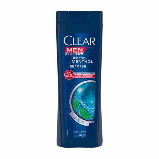 Shampoo Clear Men Anti Caspa Ice 400ml Menor preço em Shampoo Clear Men Anti Caspa Ice 400ml