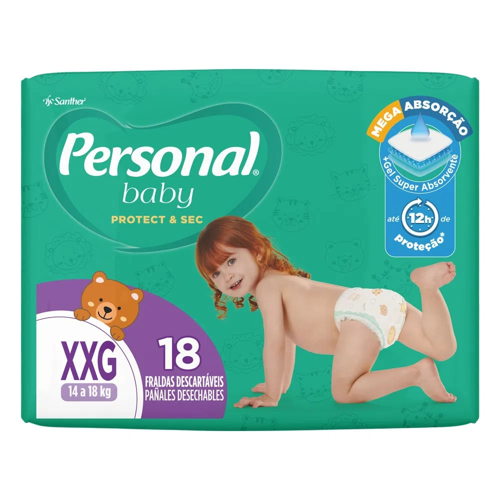 Fralda Personal Baby Protect & Sec Tamanho XXG com 18 Fraldas Descartáveis é ruim? Fralda Personal Baby Protect & Sec Tamanho XXG com 18 Fraldas Descartáveis é boa?