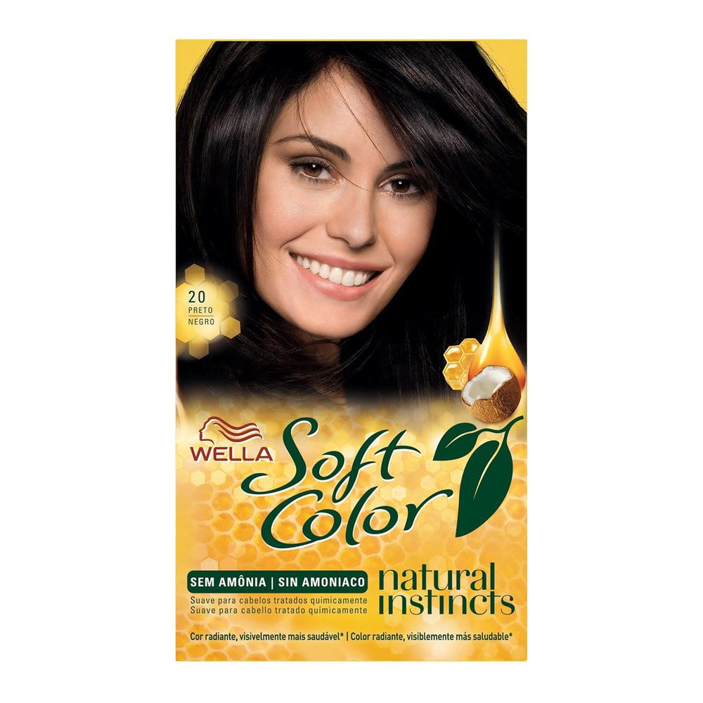 Tonalizante Soft Color Creme Wella 20 Preto Menor preço em Tonalizante Soft Color Creme Wella 20 Preto