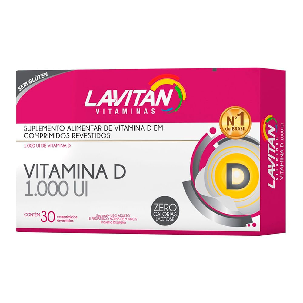 Lavitan Vitamina D 1.000UI com 30 Comprimidos Menor preço em Lavitan Vitamina D 1.000UI com 30 Comprimidos