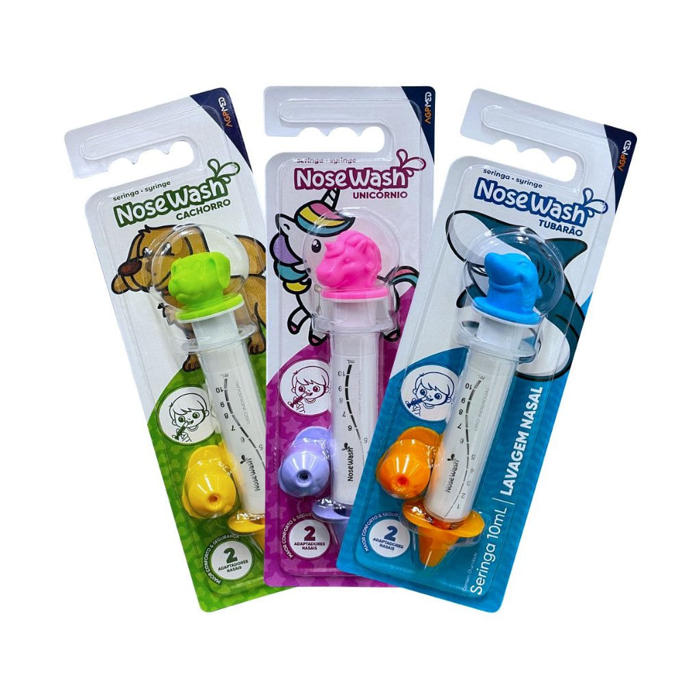 Seringa para Lavagem Nasal Infantil - NOSEWASH - Unicórnio - Rosa Menor preço em Seringa para Lavagem Nasal Infantil - NOSEWASH - Unicórnio - Rosa