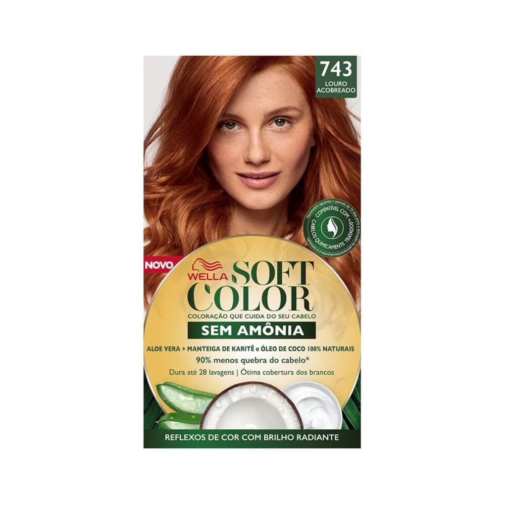 Soft Color Coloração Kit 743 Louro Acobreado Menor preço em Soft Color Coloração Kit 743 Louro Acobreado