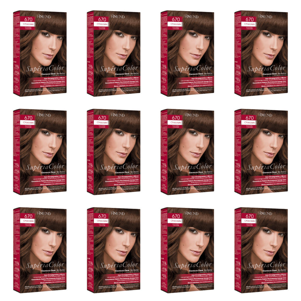 Amend Supéria Color 670 Chocolate (kit C/12)