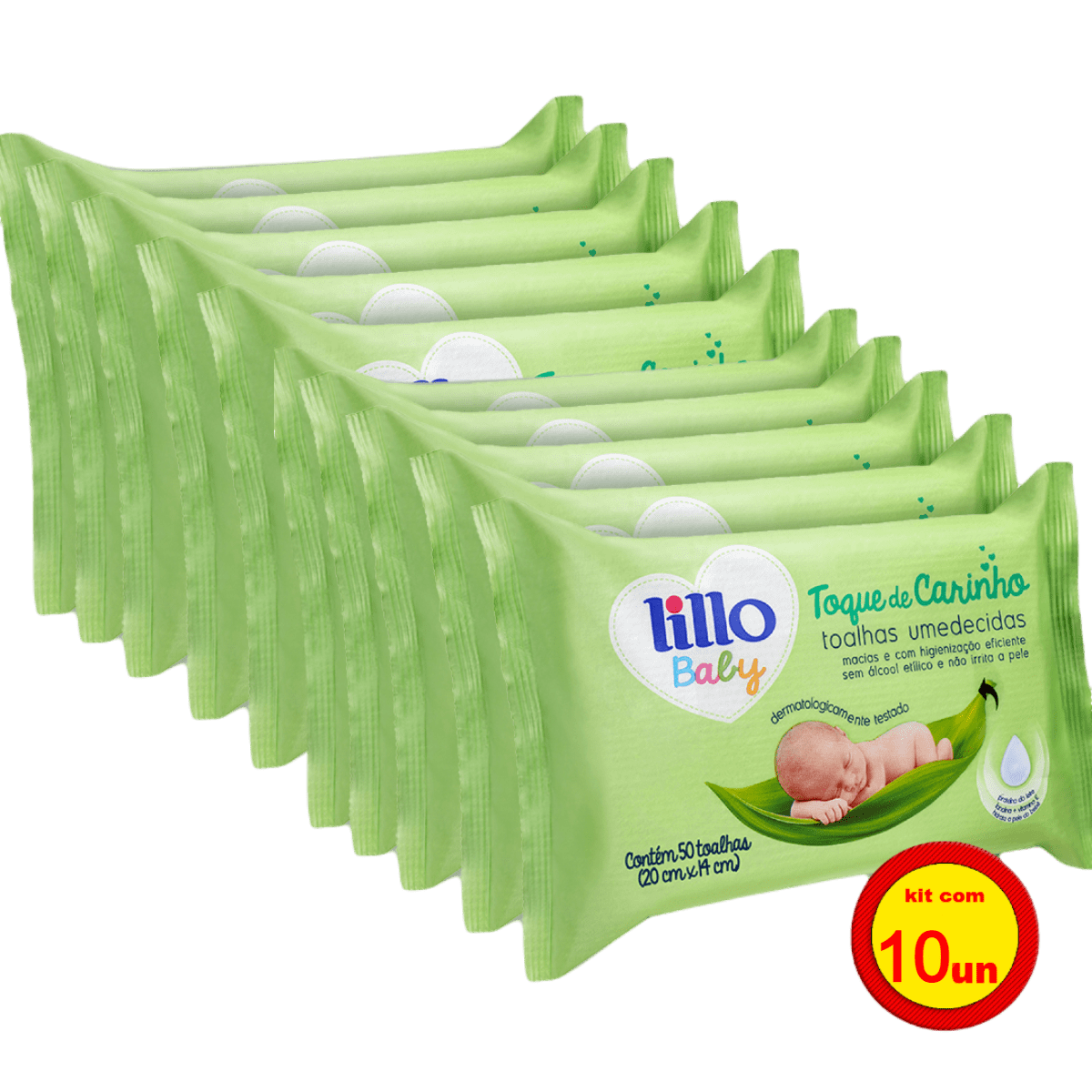 Kit 10 Lenços Umedecidos Toque De Carinho 50 Un Cada Lillo Menor preço em Kit 10 Lenços Umedecidos Toque De Carinho 50 Un Cada Lillo