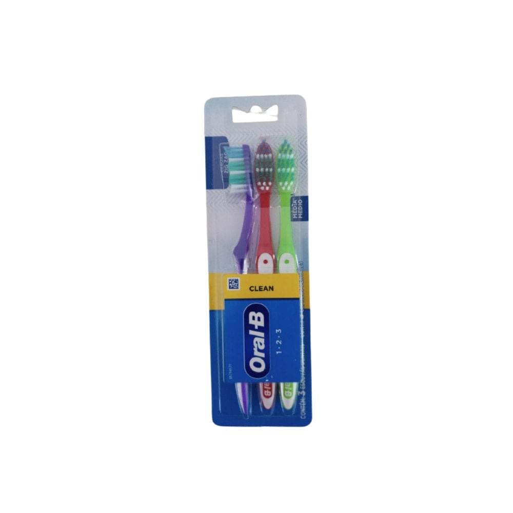 Escova Dental Oral B 123 Lv3 Pg2 | Droga Raia