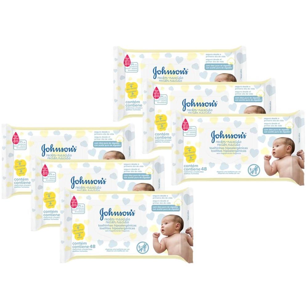 Kit 288 Lenços Umedecidos Johnson's Baby Recém-Nascido Sem Fragrância Menor preço em Kit 288 Lenços Umedecidos Johnson's Baby Recém-Nascido Sem Fragrância
