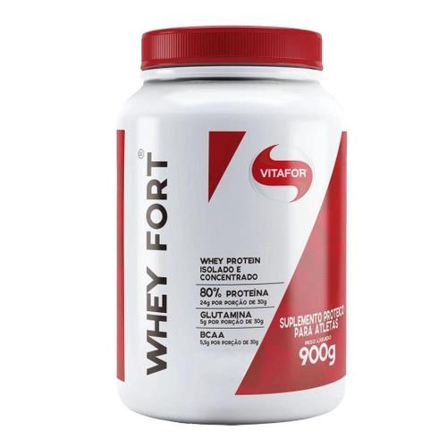 Whey Fort Vitafor Isolado E Concentrado 900g Neutro Menor preço em Whey Fort Vitafor Isolado E Concentrado 900g Neutro