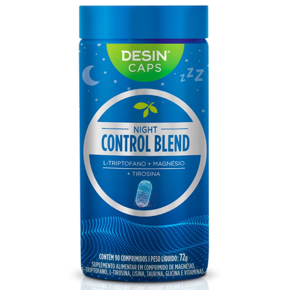 Night Control Blend ( L-Triptofano, Magnésio e Vitaminas) 90 comprimidos - Desinchá Menor preço em Night Control Blend ( L-Triptofano, Magnésio e Vitaminas) 90 comprimidos - Desinchá