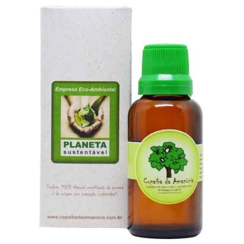 ÓLEO DE COPAíBA FRASCO VIDRO âMBAR  30 ML VIDRO COM CONTA GOTAS