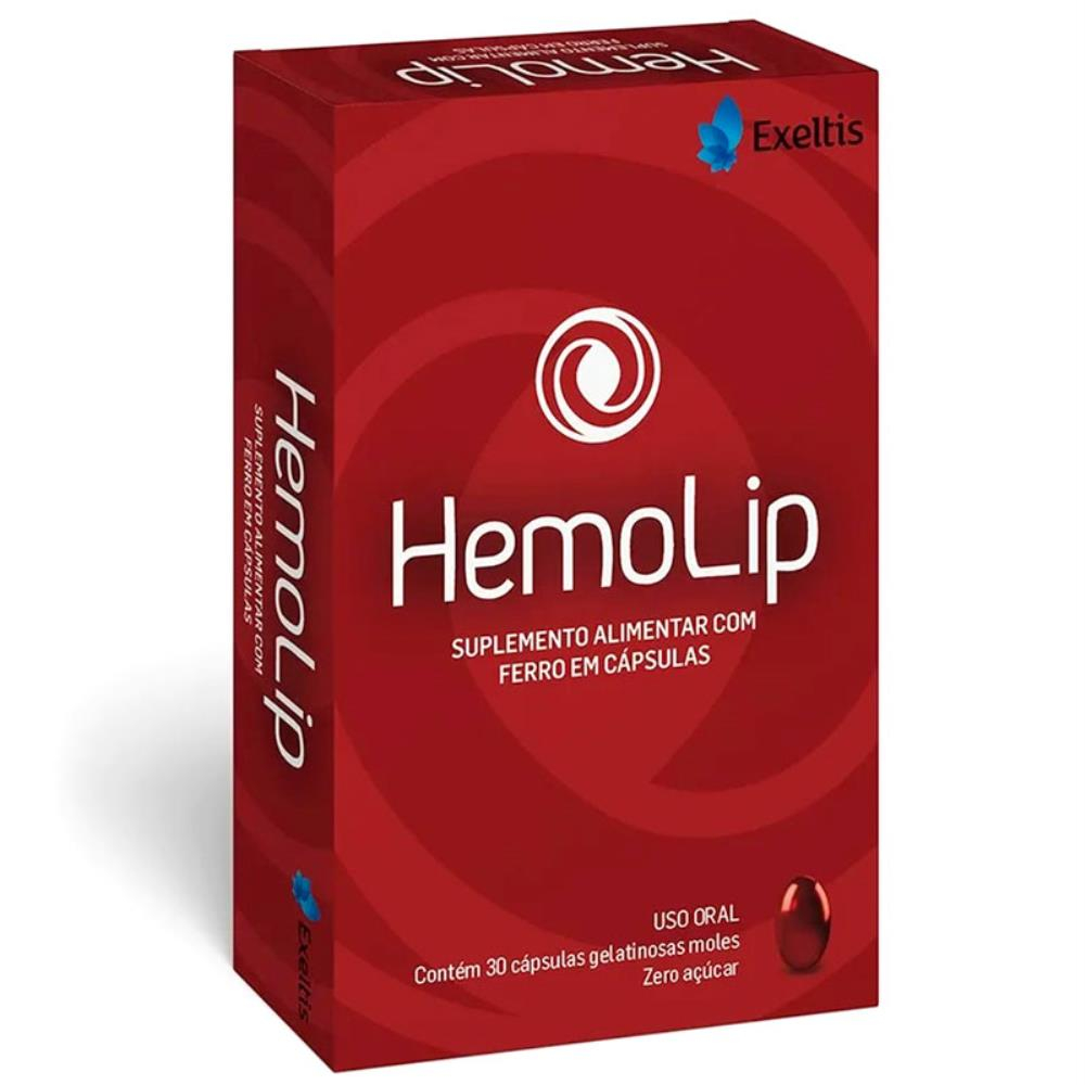 SUPLEMENTO ALIMENTAR HEMOLIP A BASE DE FERRO 30CPS
