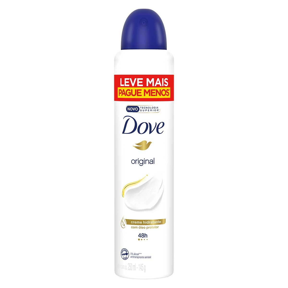 DESODORANTE ANTITRANSPIRANTE AEROSOL DOVE ORIGINAL COM 250ML Menor preço em DESODORANTE ANTITRANSPIRANTE AEROSOL DOVE ORIGINAL COM 250ML