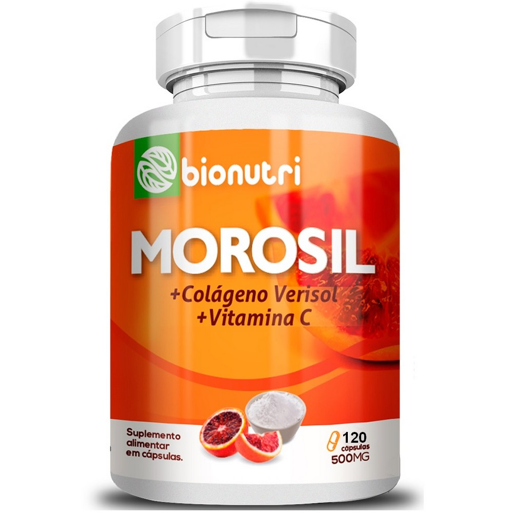 Morosil + Colágeno Verisol + Vitamina C Bionutri 120 Cápsulas Menor preço em Morosil + Colágeno Verisol + Vitamina C Bionutri 120 Cápsulas