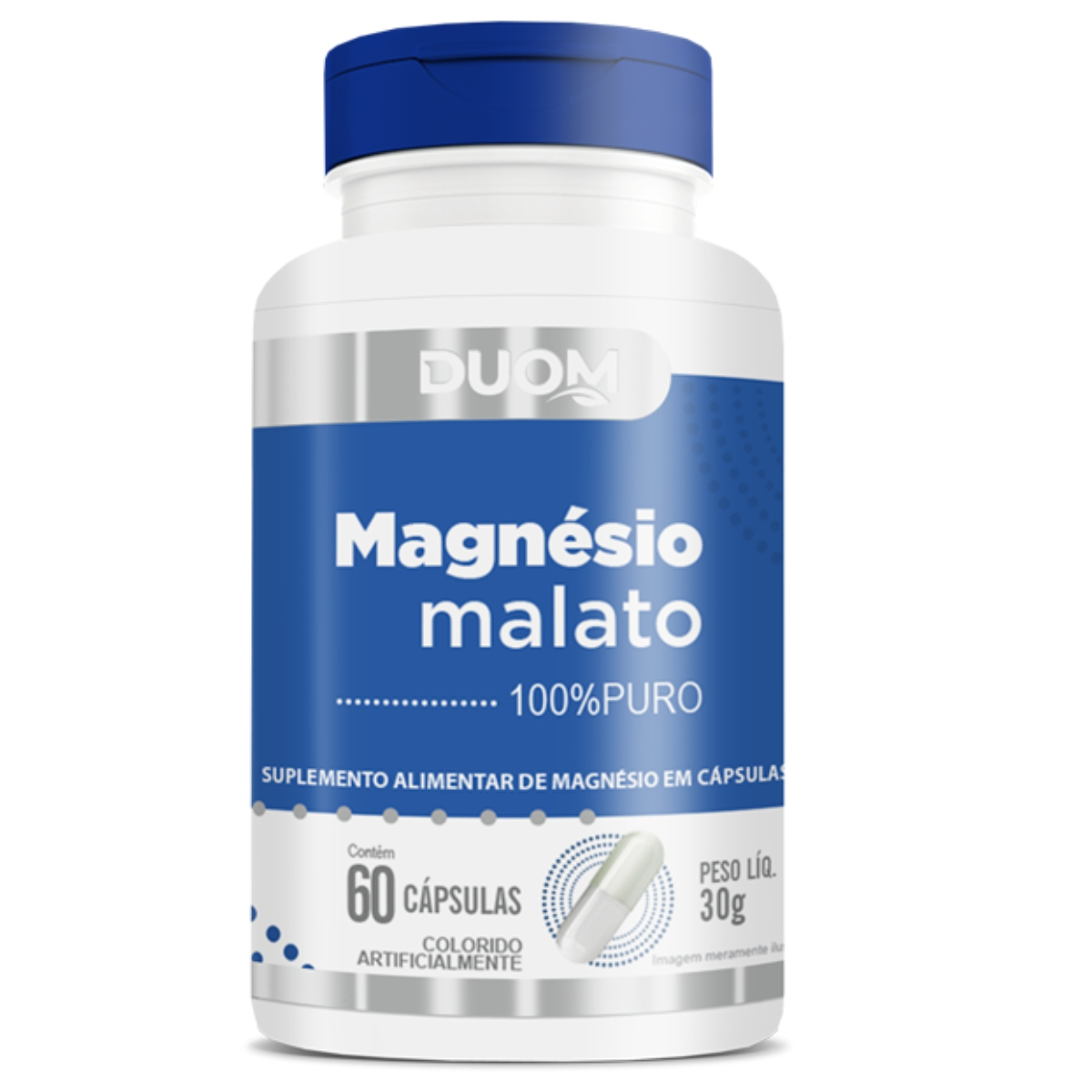 MAGNÉSIO MALATO 100% PURO SUPER MINERAL 60 CÁPSULAS - DUOM