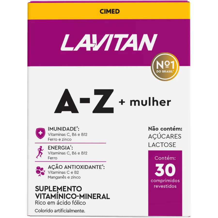 LAVITAN SUPLEMENTO VITAMíNICO MINERAL COM 30 A-Z MULHER