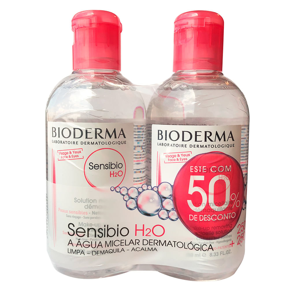 Kit Água Micelar Dermatólogica Bioderma Sensibio H2O Com 2 Unidades