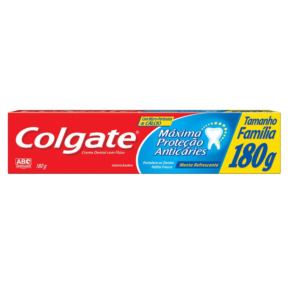 CREME DENTAL COLGATE MáXIMA PROTEçãO ANTICáRIES TAMANHO FAMíLIA 180G Menor preço em CREME DENTAL COLGATE MáXIMA PROTEçãO ANTICáRIES TAMANHO FAMíLIA 180G