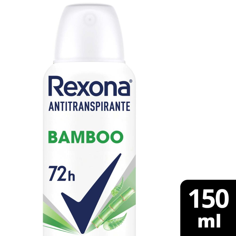 Desodorante Antitranspirante Aerossol Rexona Feminino Bamboo 150ml