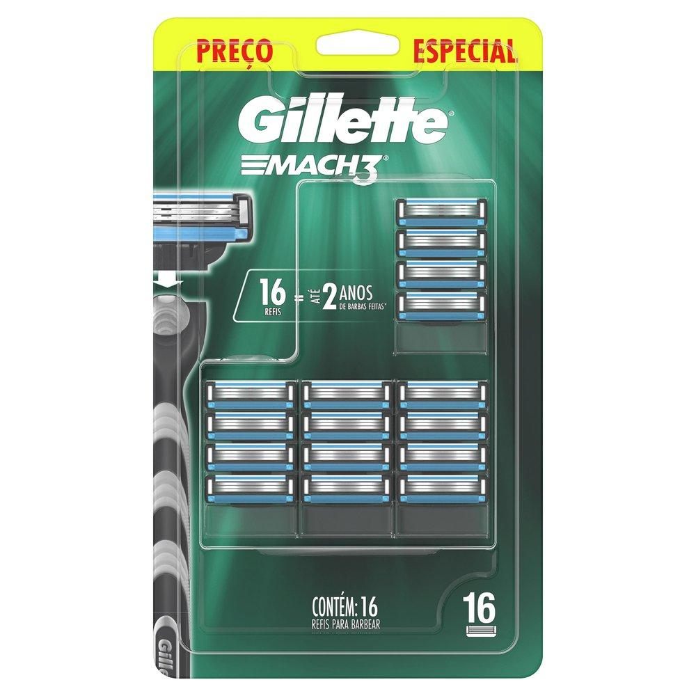 REFIL PARA BARBEAR GILLETTE MACH3 16 UNIDADES Menor preço em REFIL PARA BARBEAR GILLETTE MACH3 16 UNIDADES